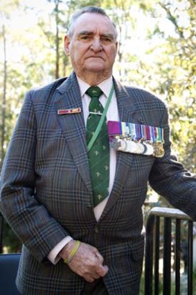 Victoria Cross reciipient Keith Payne after the Canungra service.