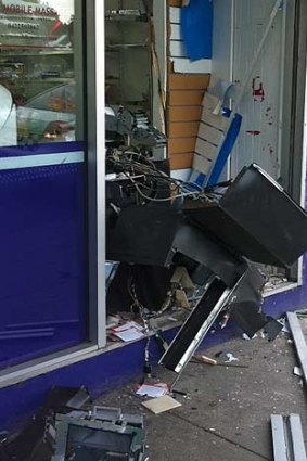What remained of the ATM blast this morning.