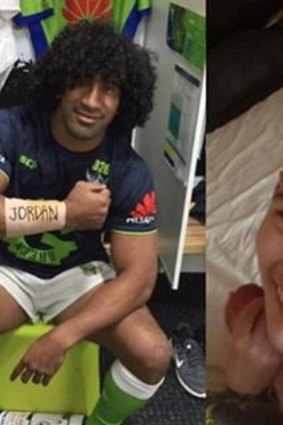 Sia Soliola shows his support for Jordan and sufferers of 