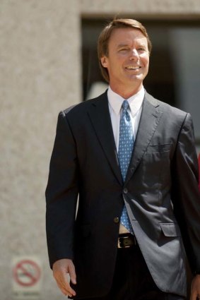 Accused ... John Edwards with his daughter, Cate.