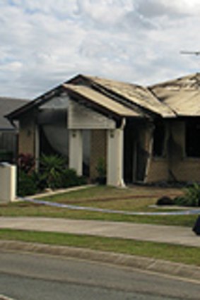 The scene of the fatal house fire.