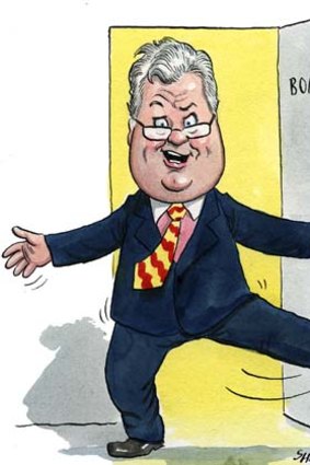 The ban on Jim Byrnes serving as a company director has expired. <em>Illustration: John Shakespeare</em>.