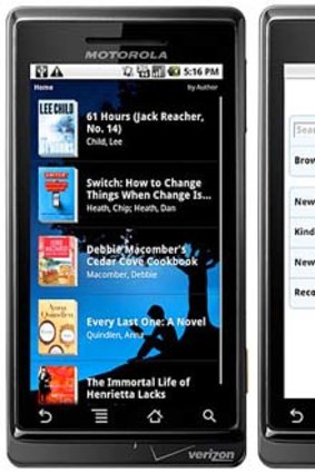 Amazon's Kindle app for Android.