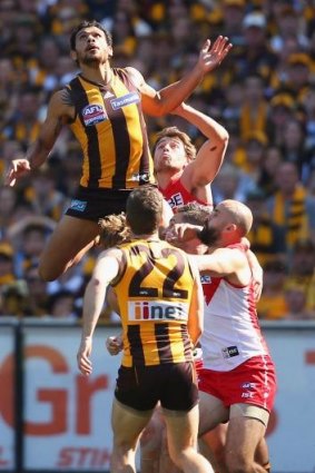 Rioli flies high early in the game.