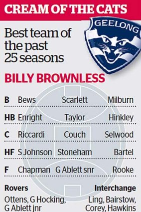 Billy Brownless and Ian Cover's best Geelong teams of the past 25 seasons.
