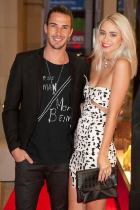 Anthony Drew and Tully Smyth at the H & M Australia Launch at Melbourne's GPO.