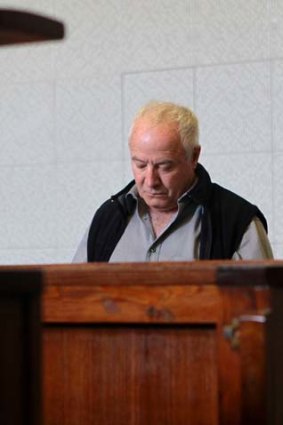 Family support: Pistorius's father Henke during the Carl Pistorius trial.