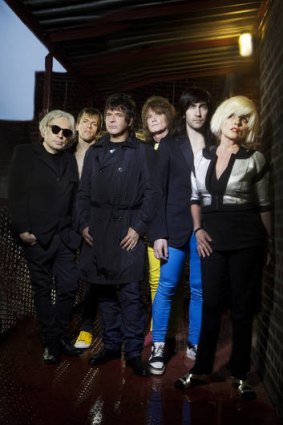 The band (from left), Chris Stein, Tommy Kessler, Clem Burke, Leigh Foxx, Matt Katz-Bohen and Deborah Harry are proud of their New York attitude.