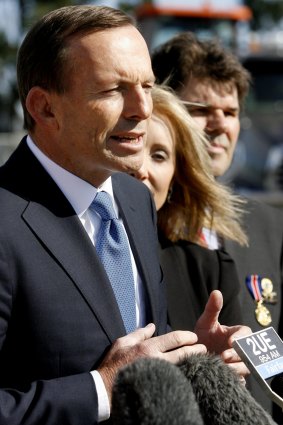 A leader with laboured speech skills: Tony Abbott.