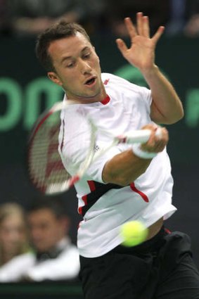 Philipp Kohlschreiber helped Germany to a 2-0 lead over Spain.