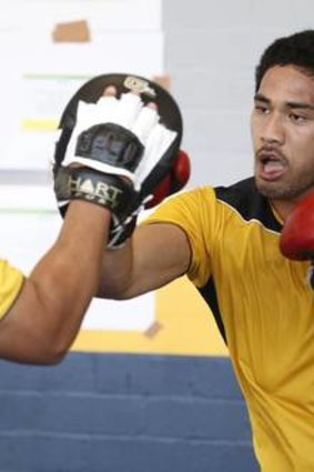 Brumbies player Joseph Tomane during training.