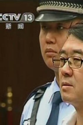 Former police chief Wang Lijun in court at Chengdu in September.