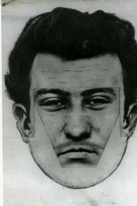 Suspect ... sketch of one of the men who bought the car used in the bombing.