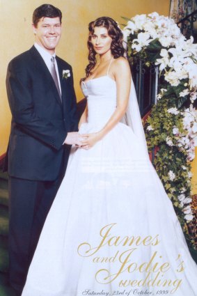 James Packer and bride Jodie Meares on their wedding day