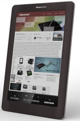 An image of Hanvon's e-reader that will show colours.