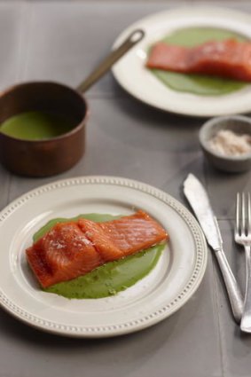 Confit of salmon or ocean trout.