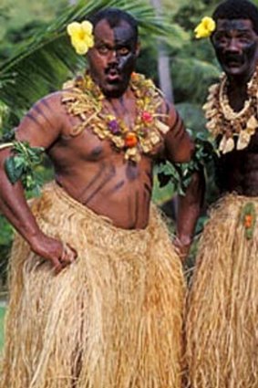 Fijian dancers.