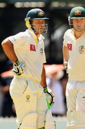 Inside track ... Michael Clarke and Ricky Ponting.