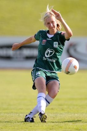 Gill in action for Canberra United.