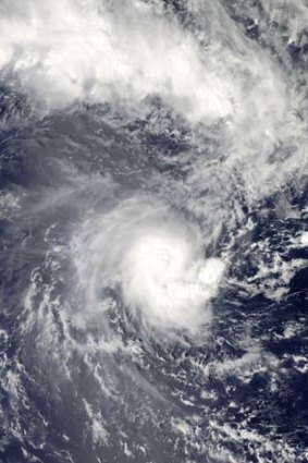 Evan's above ... a satellite view of the tropical cyclone.