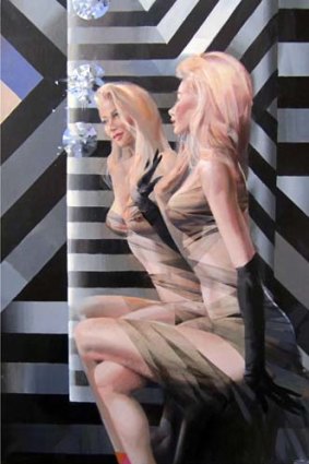 Crystal mirror ... Charles Billich's painting.