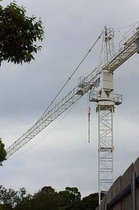 Death plunge: Fenwick Joyce fell from this crane.