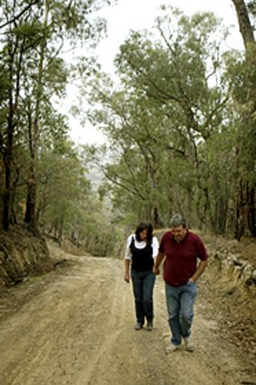 Chris Petreis and Alexandra Peters on the southern section of Coombs Road.