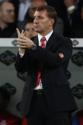 Sign language: Liverpool manager Brendan Rodgers. 