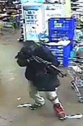 Dhuhulow in footage taken during the Nairobi mall assault.