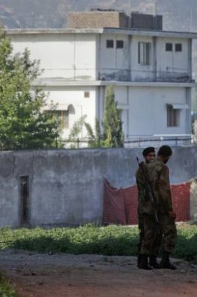 Soldiers keep guard around a compound within which al-Qaeda leader Osama bin Laden was killed in Abbottabad May 3, 2011.