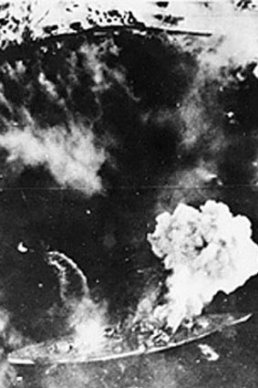 Close range ... Bruce Buckham witnessed the sinking of the battleship Tirpitz.