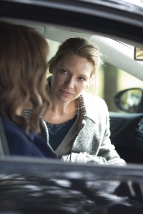 Anna Torv as Harriet, right, in the series Secret City (airing of Foxtel's Showcase).