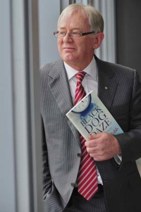 Andrew Robb, at his book launch yesterday, says he has conquered his depressive illness.