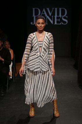 Model Jessica Gomes showcases designs by Kitx.