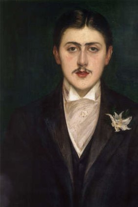 The famous portrait of Marcel Proust by Jacques-Emile Blanche, painted in 1892.