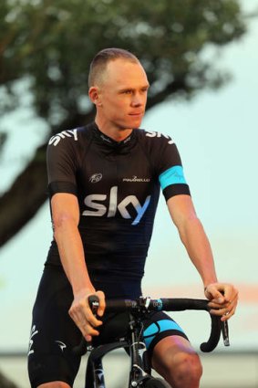 Chris Froome of Great Britain and SKY Procycling in Corsica on Thursday.