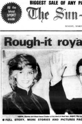 Blast from the past: Prince Charles and Diana make news in <i>The Sun-Herald</i> in March 1983.