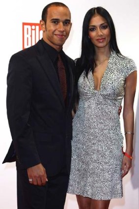 Split: Lewis Hamilton and Nicole Scherzinger.
