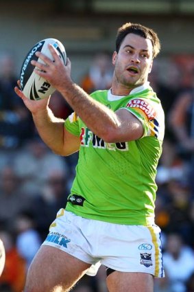 David Shillington in action for the Raiders last year.