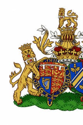 Coat of Arms: The new Conjugal Coat of Arms for Prince William, Duke of Cambridge, his wife Catherine, Duchess of Cambridge, which will represent them in heraldic terms as a married couple.