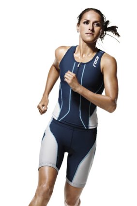 Triathlete and bronze Olympic medalist Erin Densham pictured in 2XU gear.