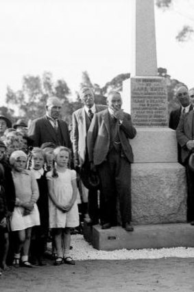 The launch of the memorial in the 1930s.
