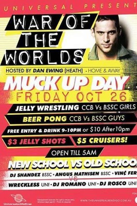 A poster advertising the Muck Up Day celebrations.