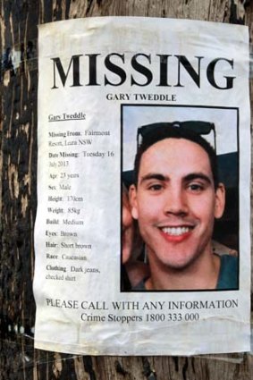 A missing person poster for Gary Tweddle.