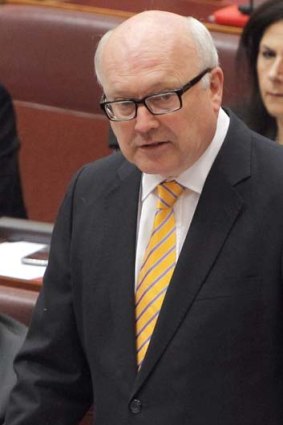 Meeting the Senator's storage needs: Costings are underway to give George Brandis his bookcase.