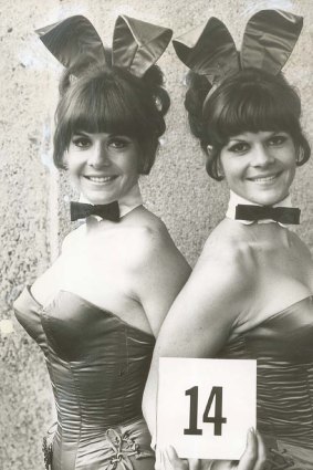 Samantha and Tamara, identical twins who worked as Bunny girls, croupiers at the Playboy Club in London in 1969.