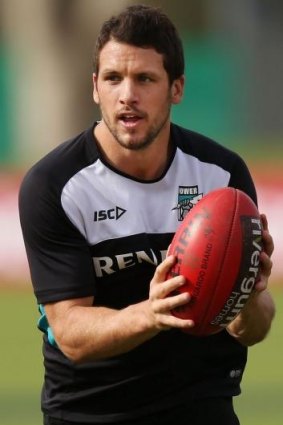 Ruled out: Port Adelaide skipper Travis Boak will miss the clash with St Kilda. 