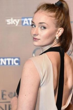 Sansa actress Sophie Turner turns heads at the world premiere of <i>Game of Thrones</i>.