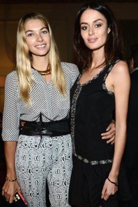Jess Hart and Nicole Trunfio at New York Fashion Week, September 2012. Photo: Getty Images.