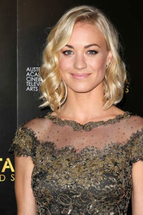 Turning heads in Hollywood ... Actress Yvonne Strahovski at the AACTA Awards in Los Angeles on Friday.